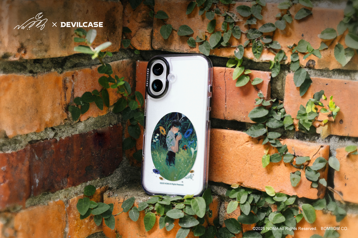 NOMA x DEVILCASE 聯名防摔殼,搭配透明殼將藝術的溫度、電影般的色彩、與日常的柔軟一起放進掌心裡